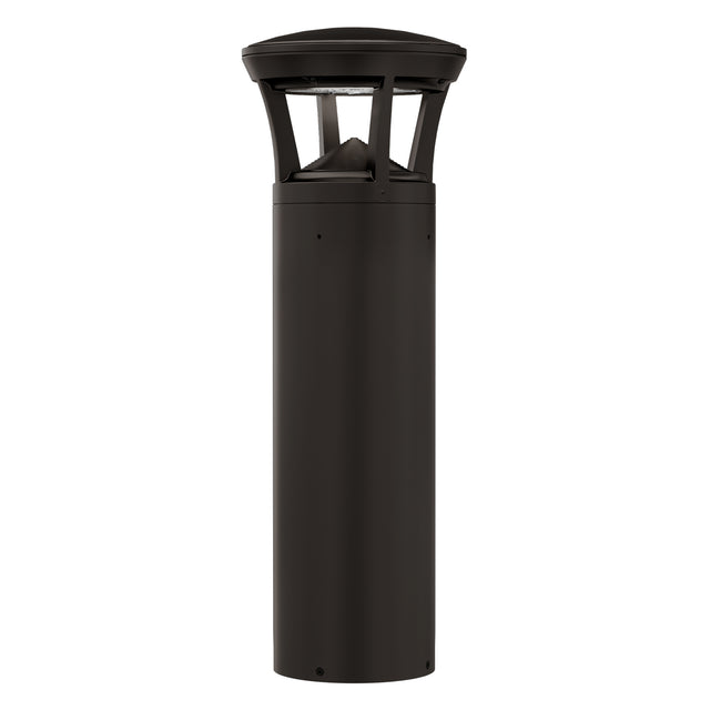 LED bollard light with crowned top for landscape and walkway illumination