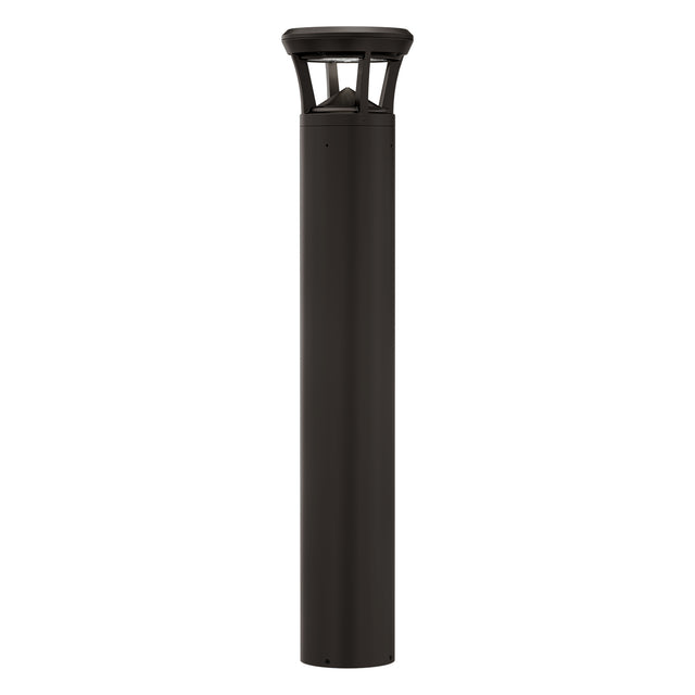 LED bollard light with flat top for pathways, parks, and landscape lighting