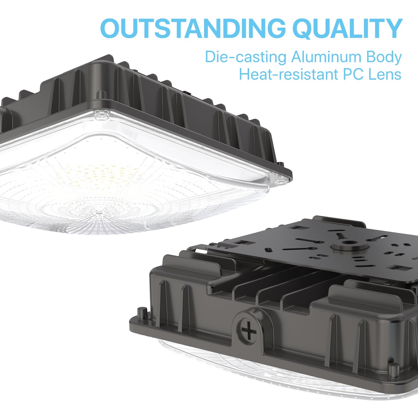 Contractors' Pick - Canopy Light - CPA Series, 2-Pack, Selectable Wattage&CCT, 4000/5000K