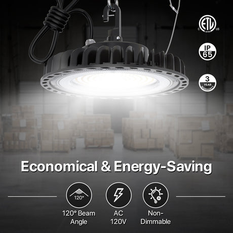 EC high bay light is economical and energy saving.