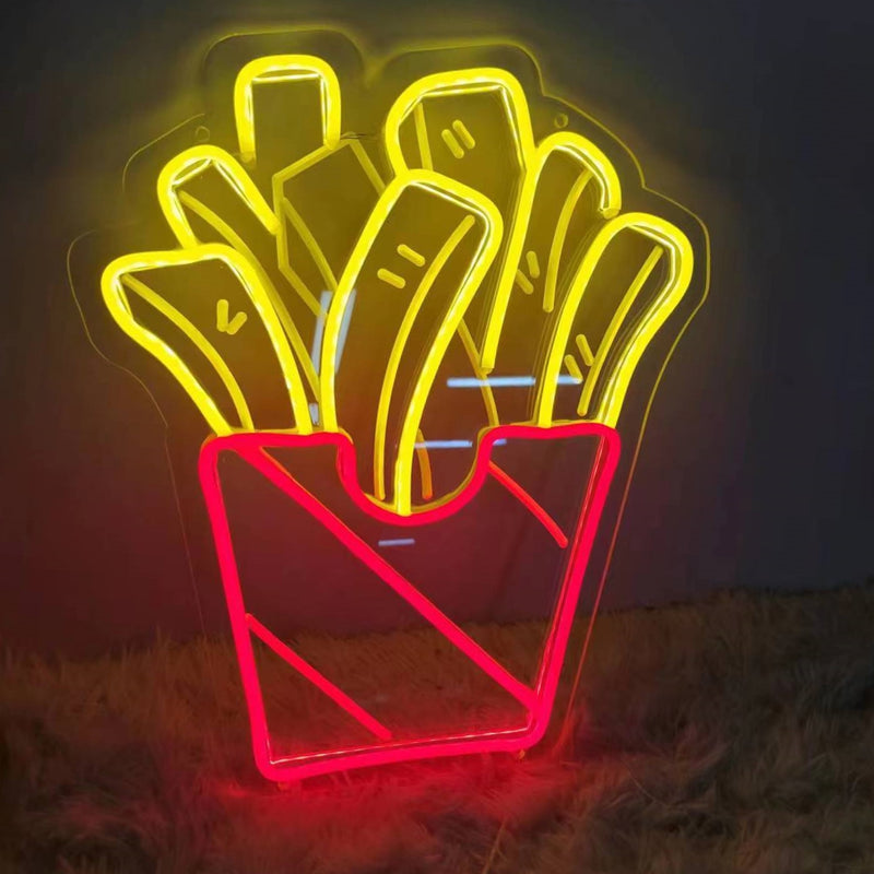 French Fries LED Neon Sign Light