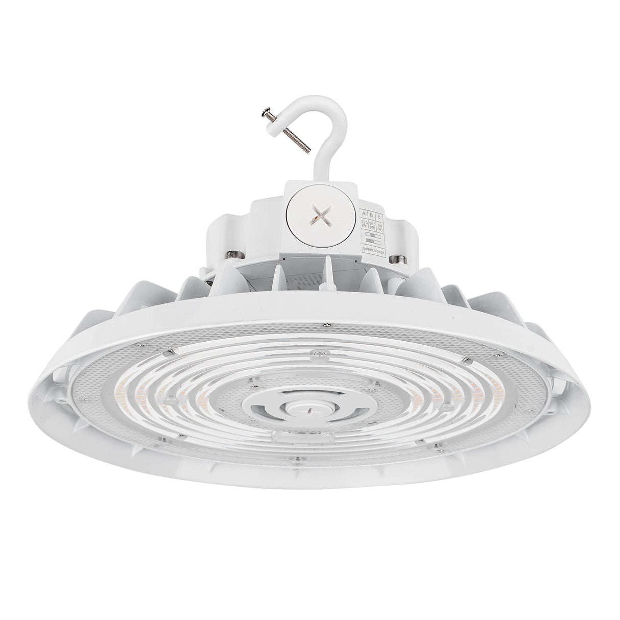 HBG-W-150W-200W white LED UFO high bay light for warehouses, workshops, and industrial lighting