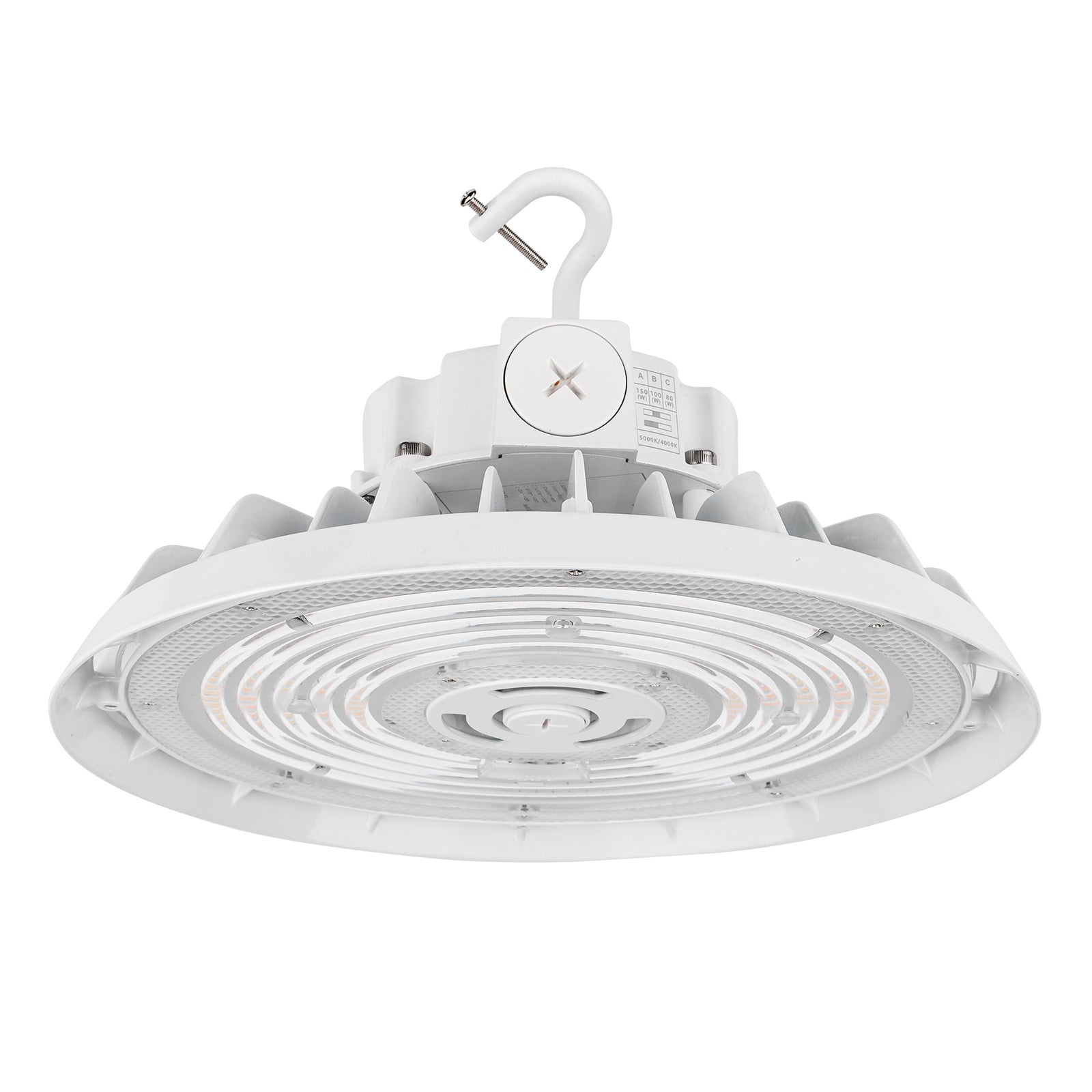HBG-W-150W-200W white LED UFO high bay light for warehouses, workshops, and industrial lighting
