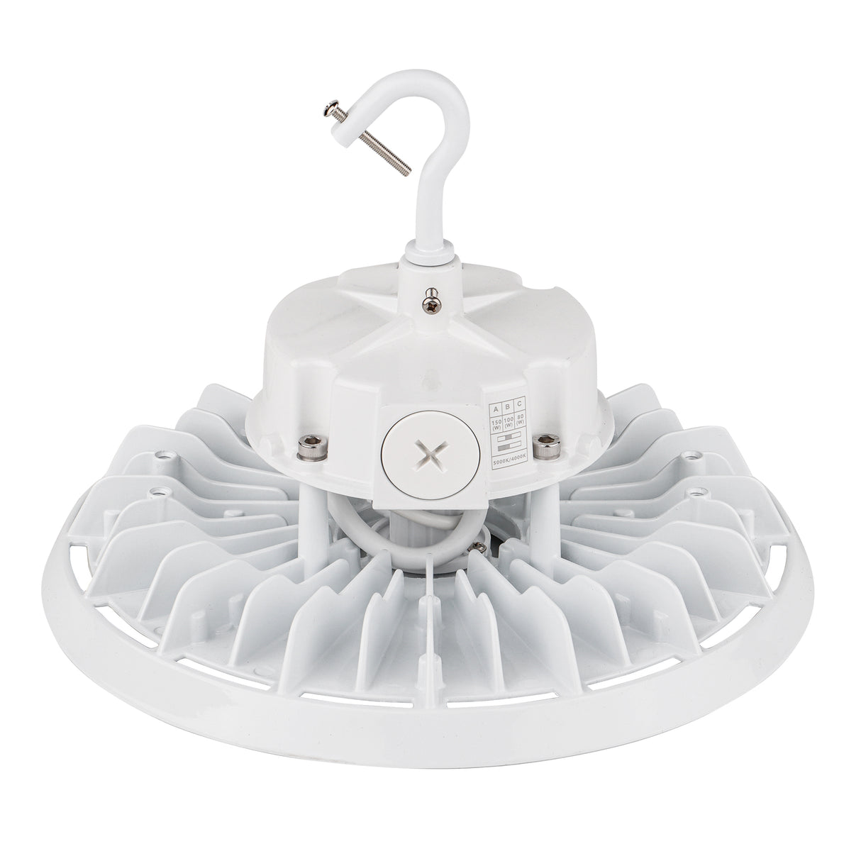 HBG-W-150W-200W white LED UFO high bay light rear view