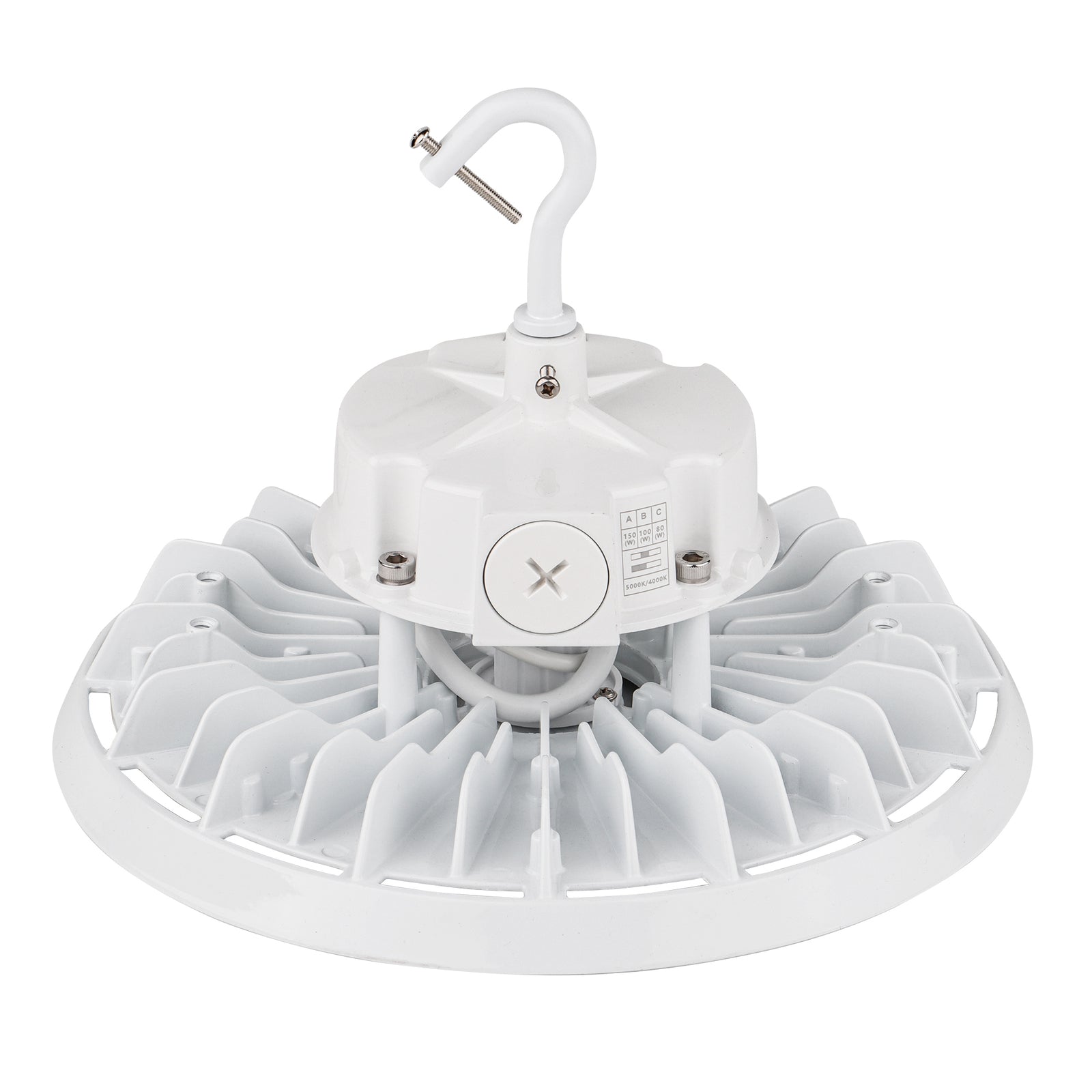 HBG-W-150W-200W white LED UFO high bay light rear view