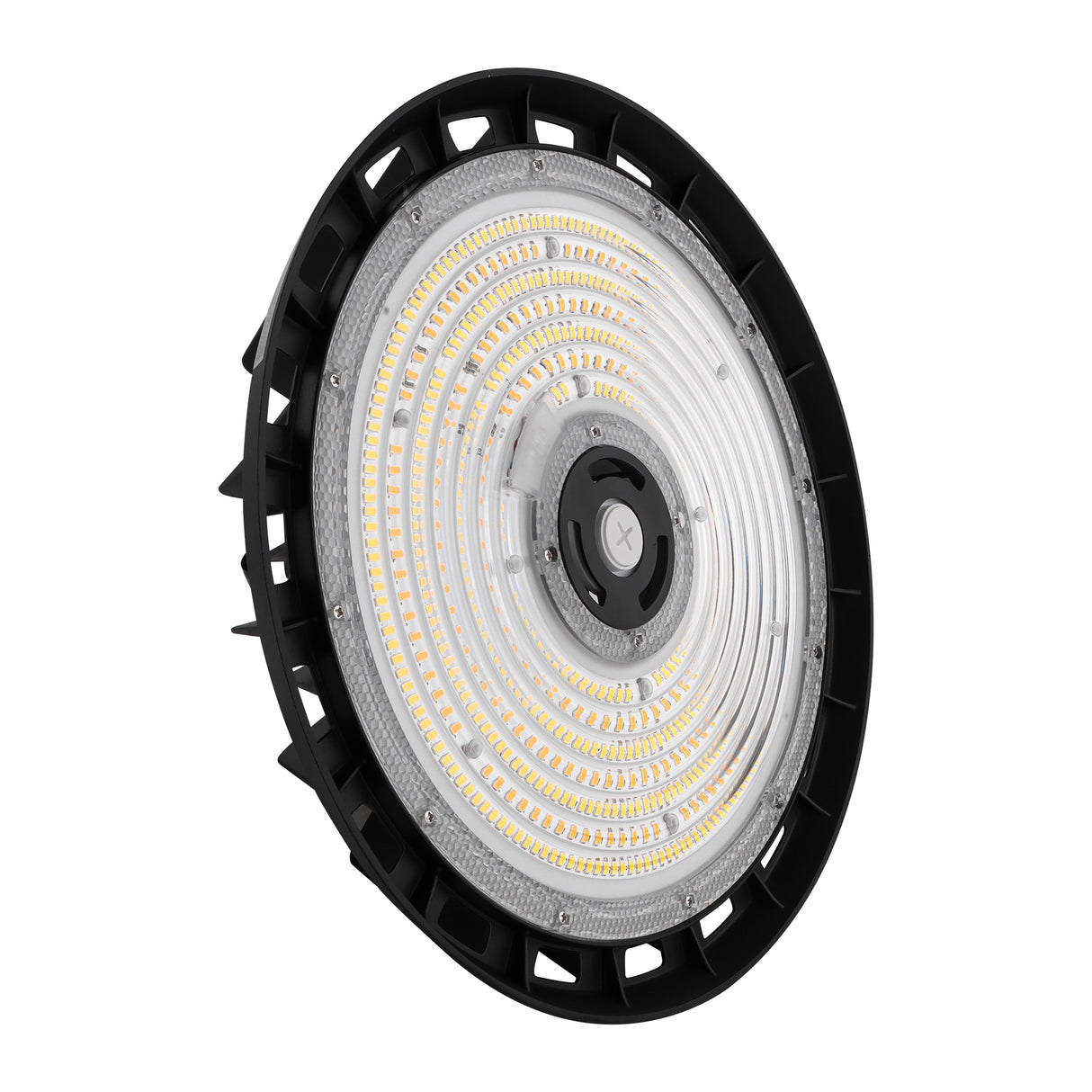 HBG-B-320W black LED UFO high bay light angled view