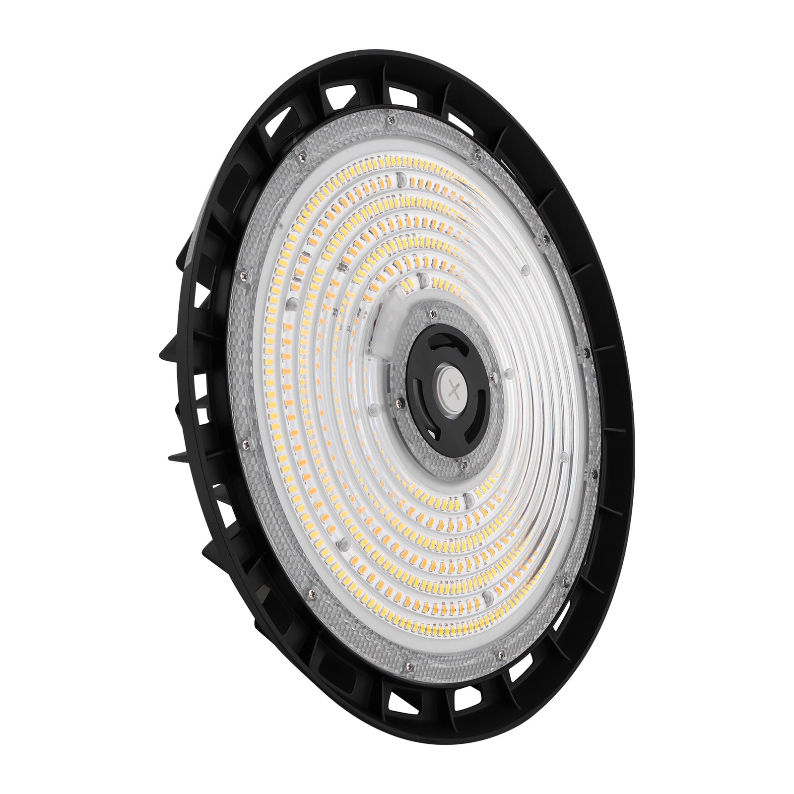 HBG-B-320W black LED UFO high bay light angled view