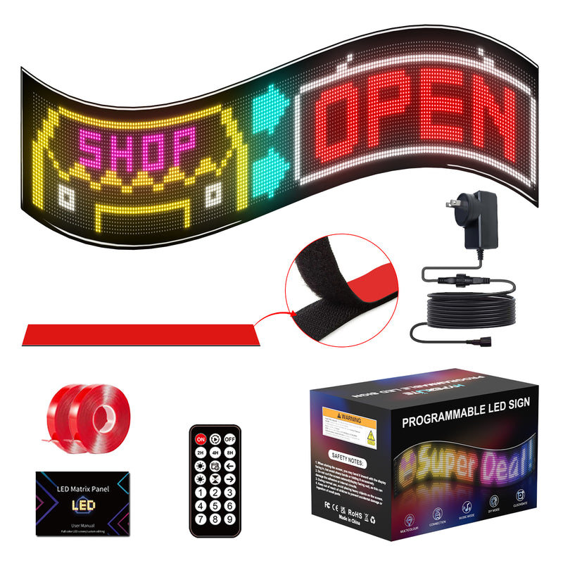 Programmable Rgl Sign Harware Led Programmable LED Sign | Bendable Creative Display – Hyperlite