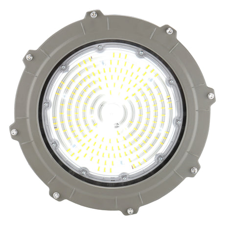 HR01 Series LED Hazardous Location Light – close-up detail of sealed lens and gasket system ensuring dustproof and waterproof performance.