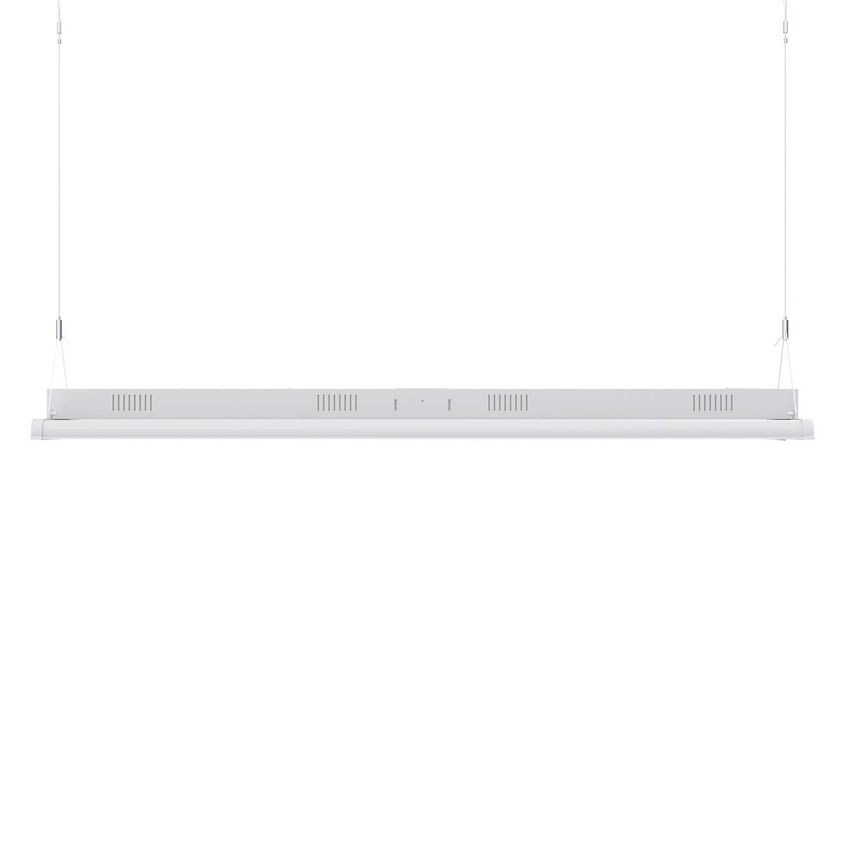 LHBD-4ft white LED high bay light featuring adjustable wattage and CCT options