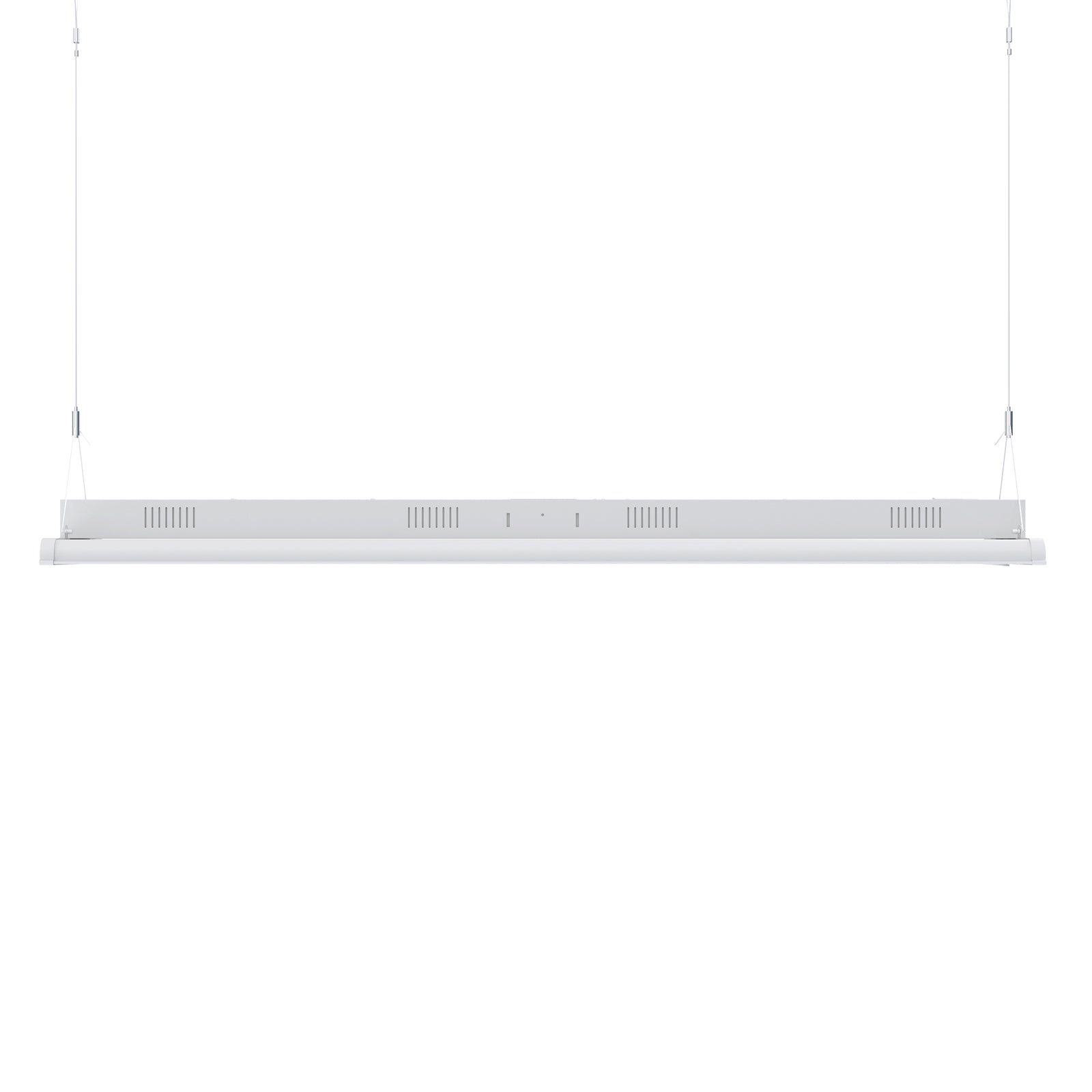 LHBD-4ft white LED high bay light featuring adjustable wattage and CCT options