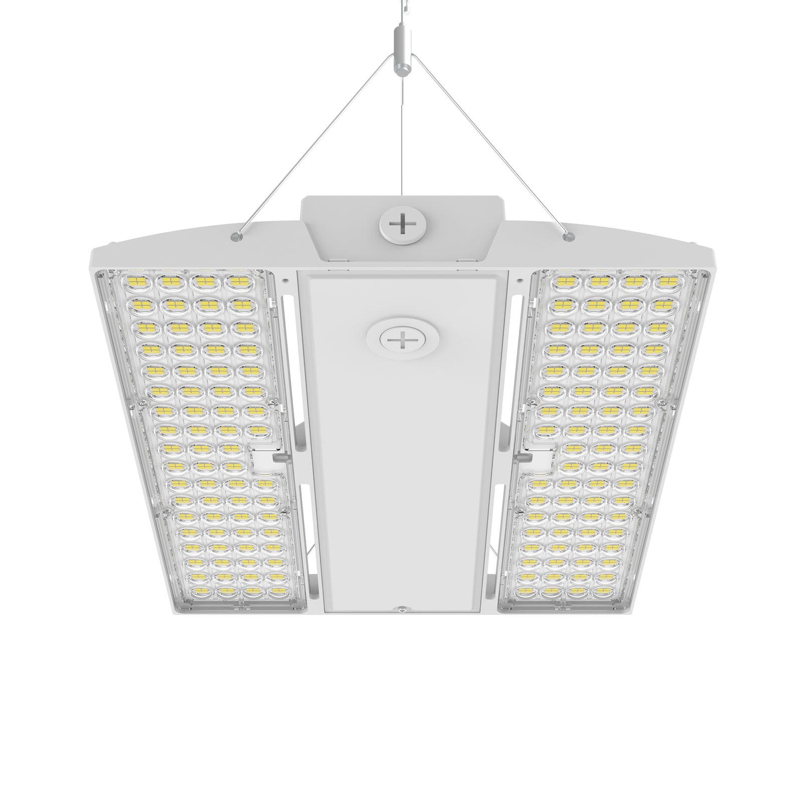 LHBE-210W white LED linear high bay fixture installed in warehouse and industrial environments