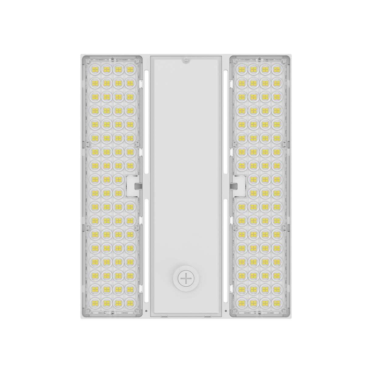 LHBE-210W white linear high bay light showing durable aluminum housing and modern structure