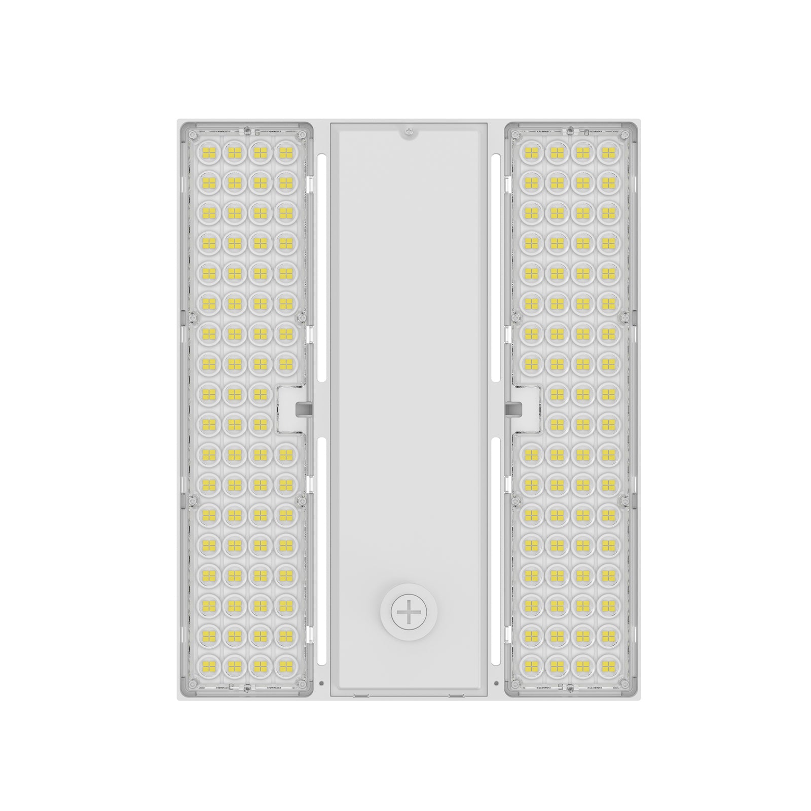 LHBE-210W white linear high bay light showing durable aluminum housing and modern structure