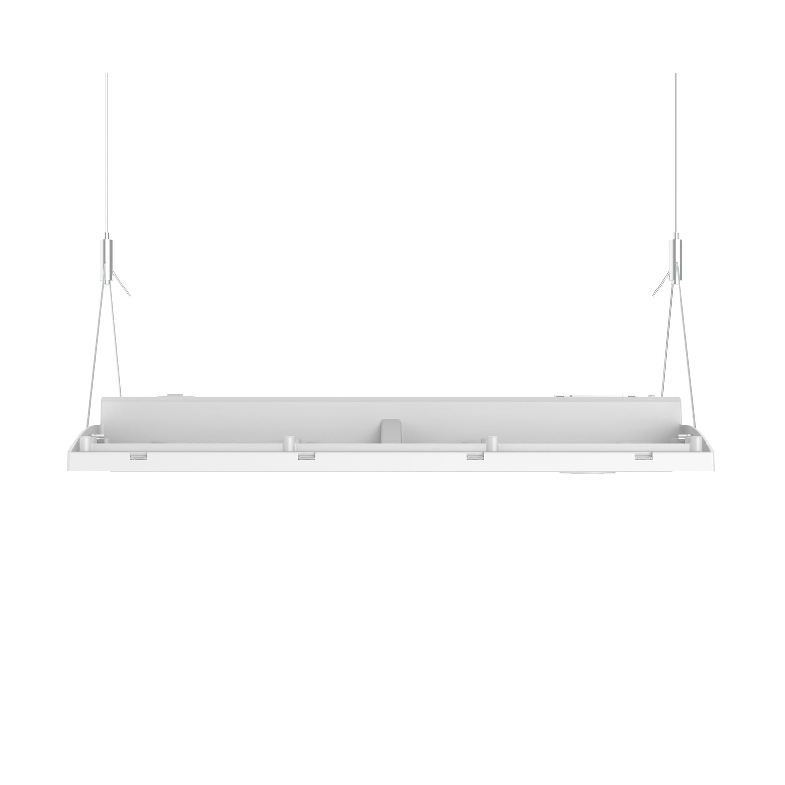 LHBE-210W white LED linear high bay light featuring adjustable lighting options