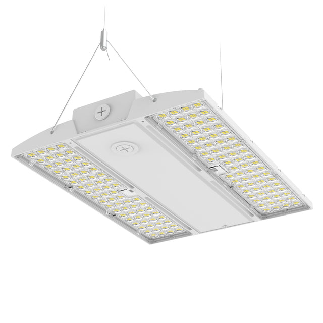 LHBE-210W white LED linear high bay light fixture for commercial and industrial lighting applications