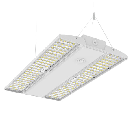 LHBE-310W white linear LED high bay light with sleek design for indoor lighting applications