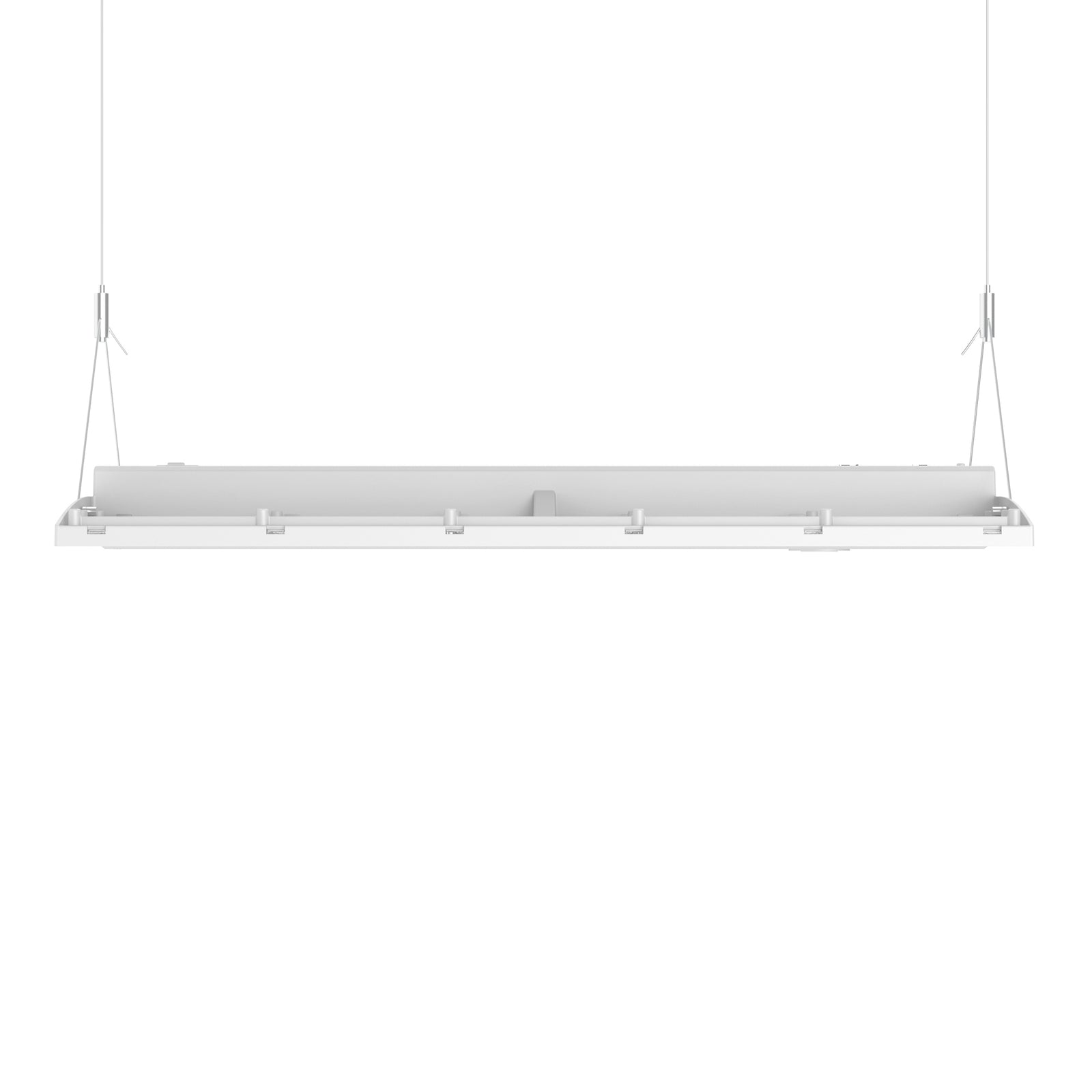 LHBE-310W white LED linear high bay light featuring adjustable lighting options