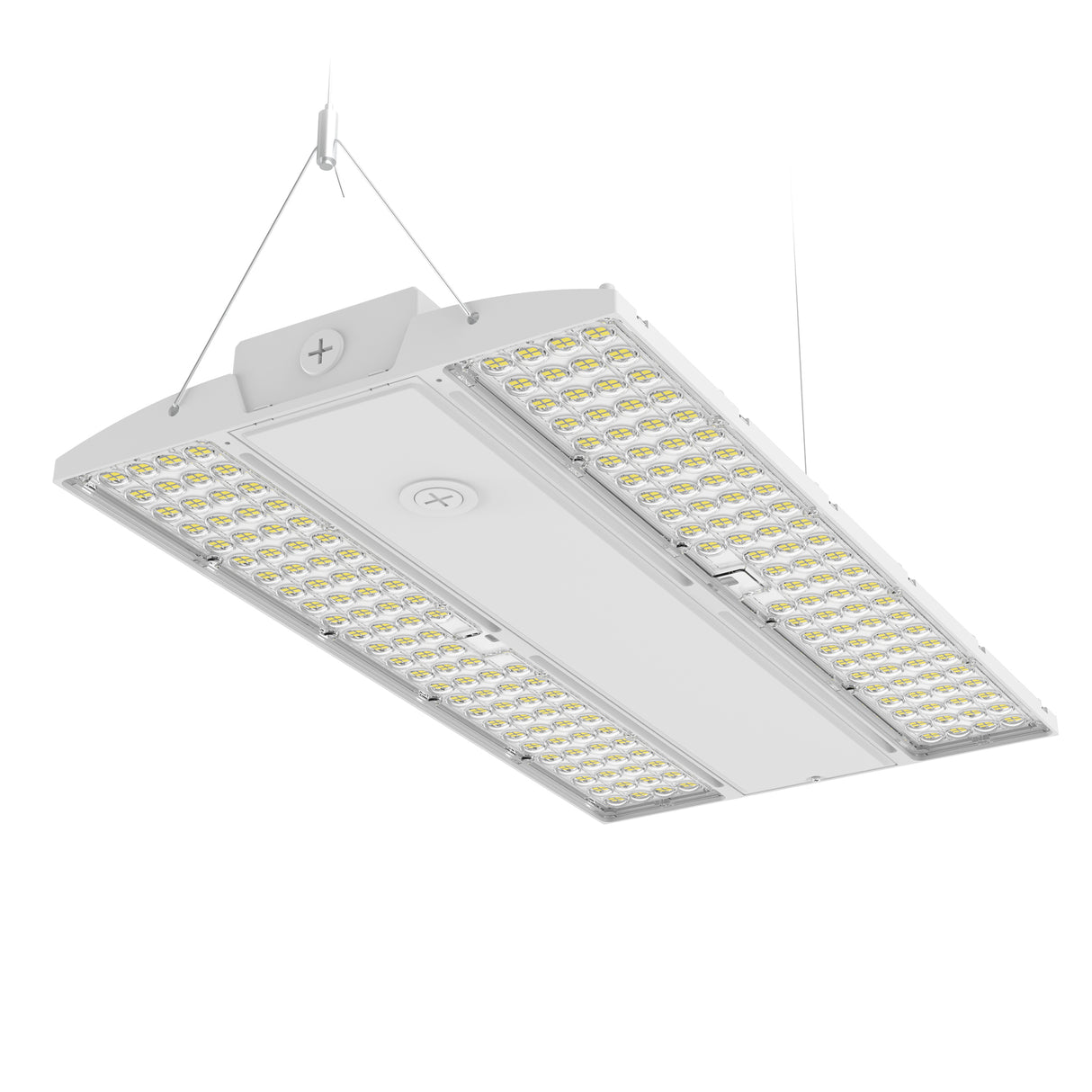 LHBE-310W white LED linear high bay light fixture for commercial and industrial lighting applications