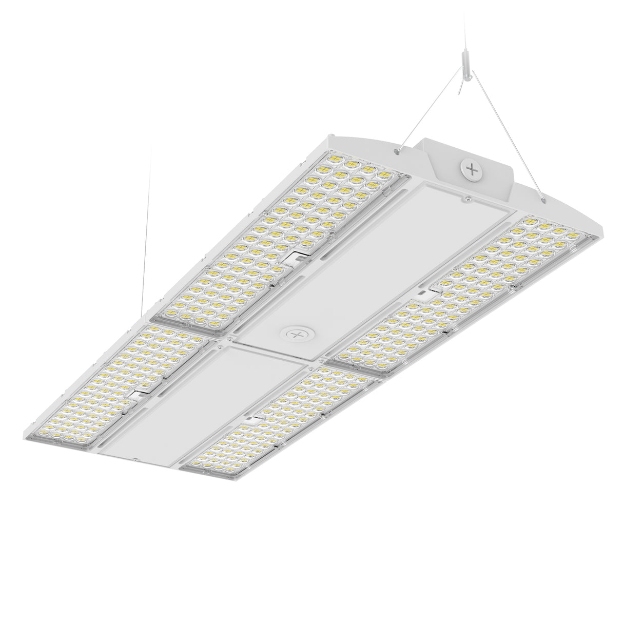 LHBE-420W white linear LED high bay light with sleek design for indoor lighting applications