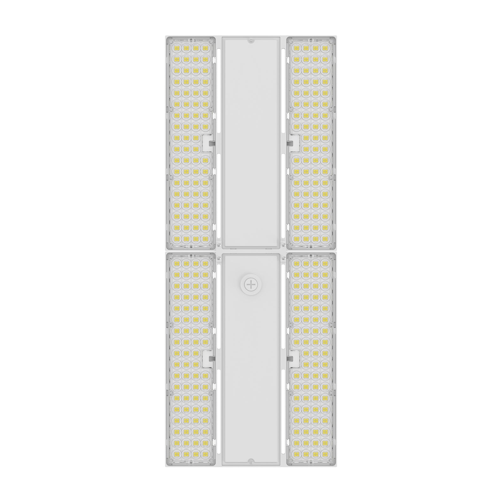 LHBE-420W white linear high bay light showing durable aluminum housing and modern structure