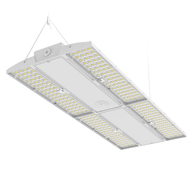 LHBE-420W white LED linear high bay light fixture for commercial and industrial lighting applications