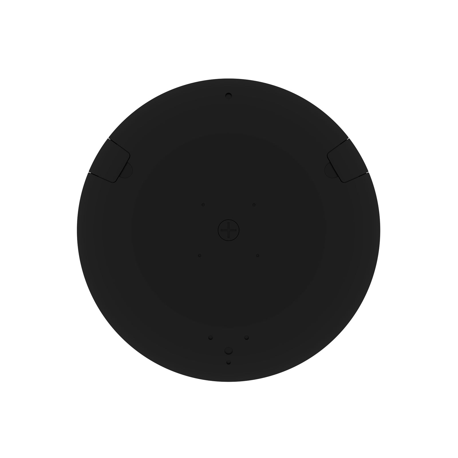 Black LED post top light post mount back view