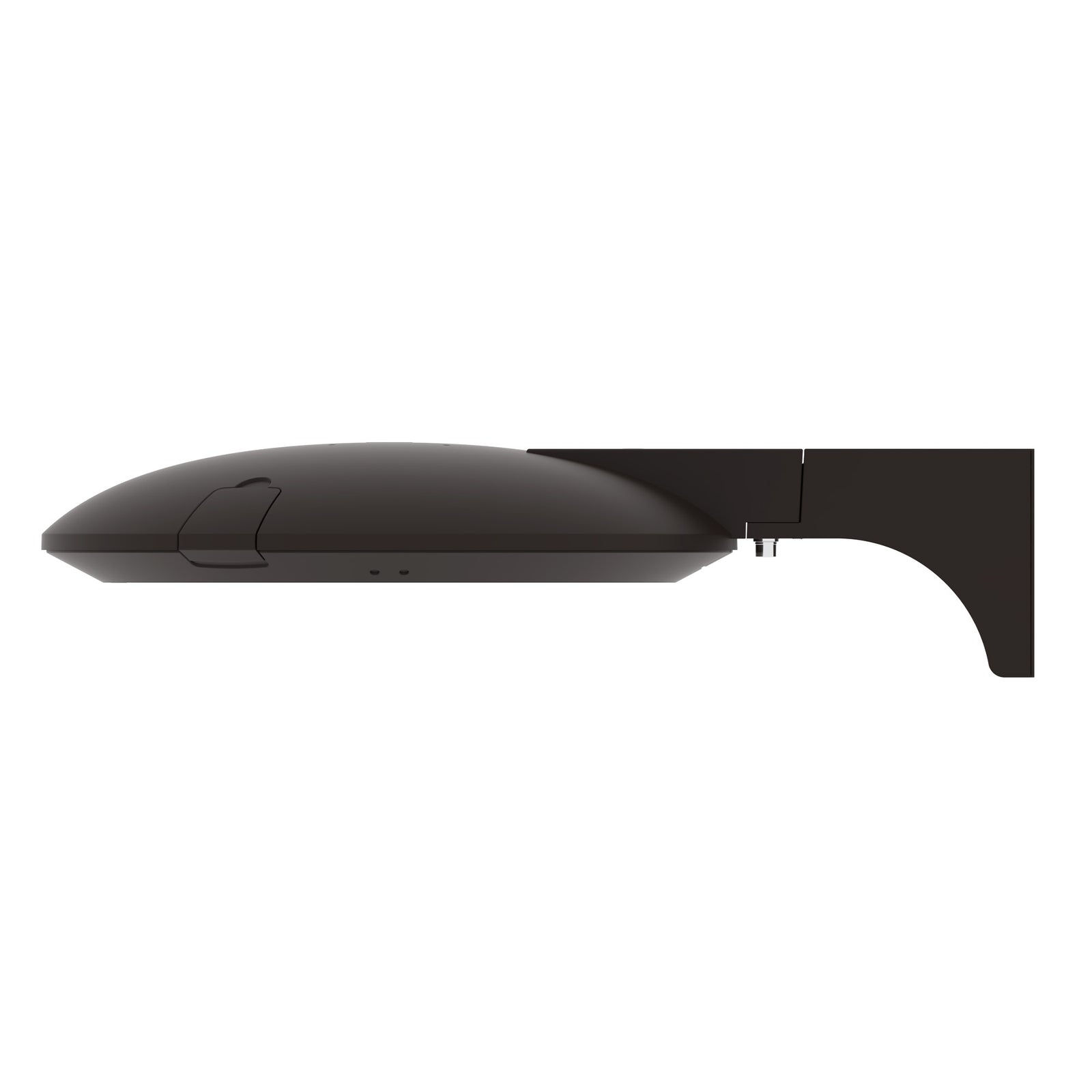 LED post top light pole mount side view