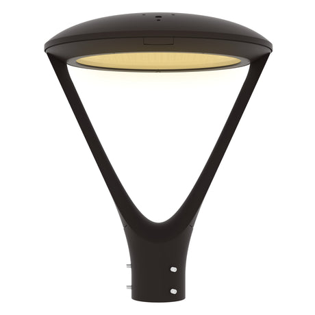 LED post top light post mount front view