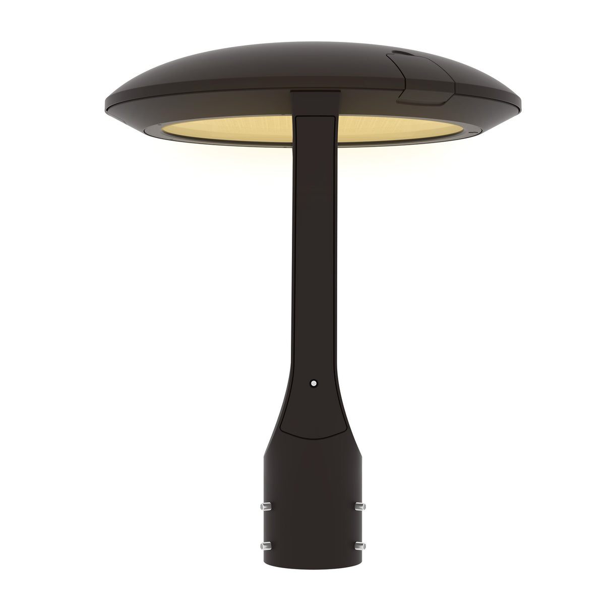 LED post top light post mount profile view