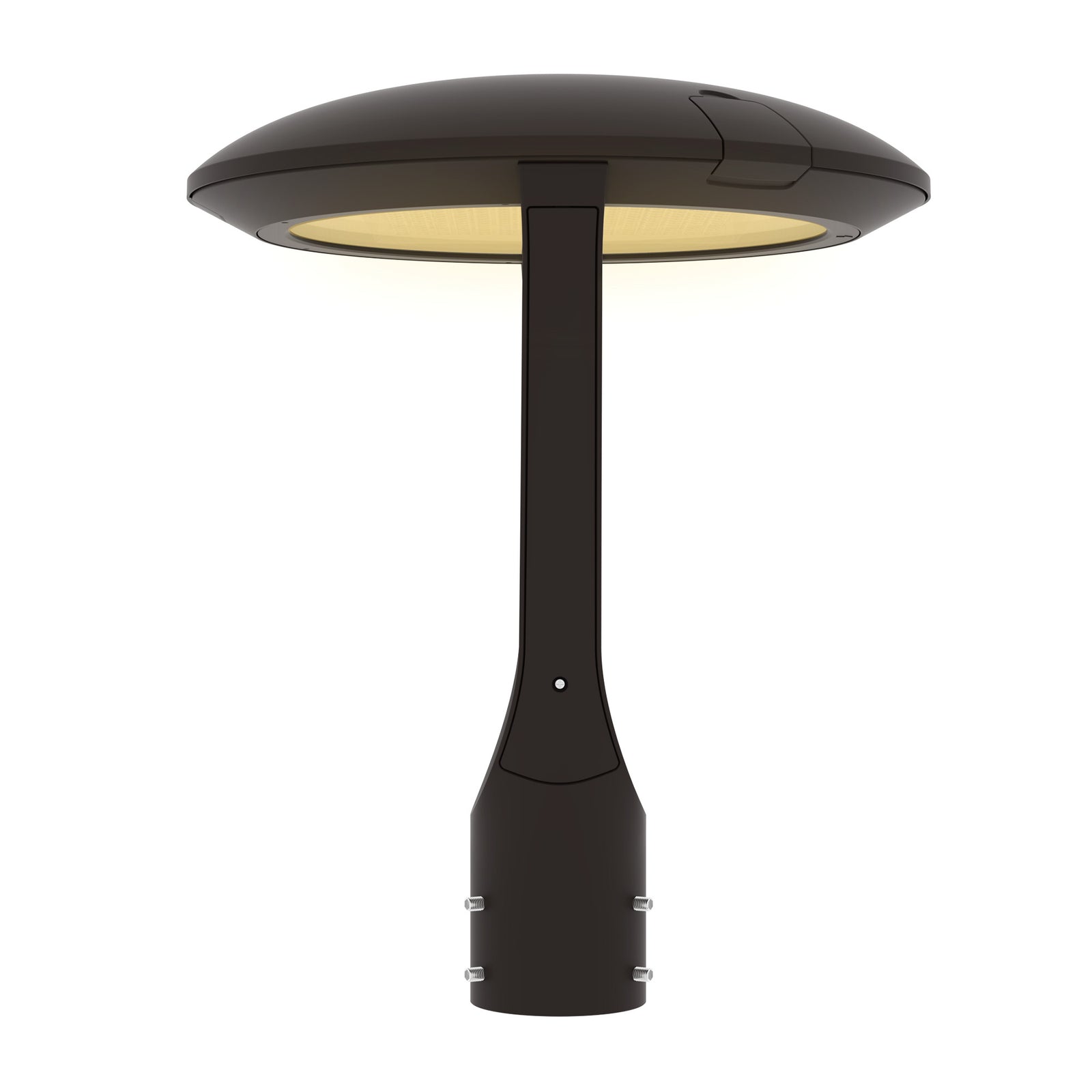 LED post top light post mount profile view