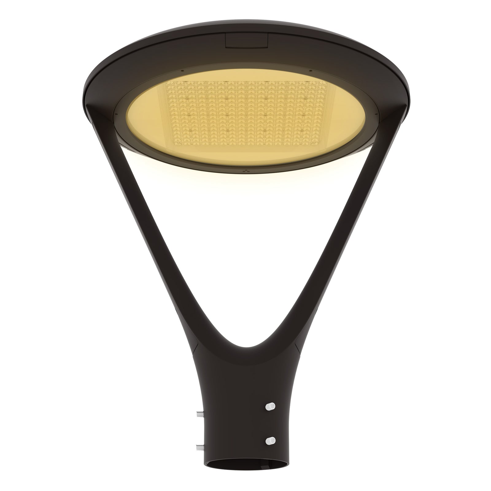 LED post top light post mount installation