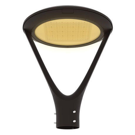 LED post top light post mount installation