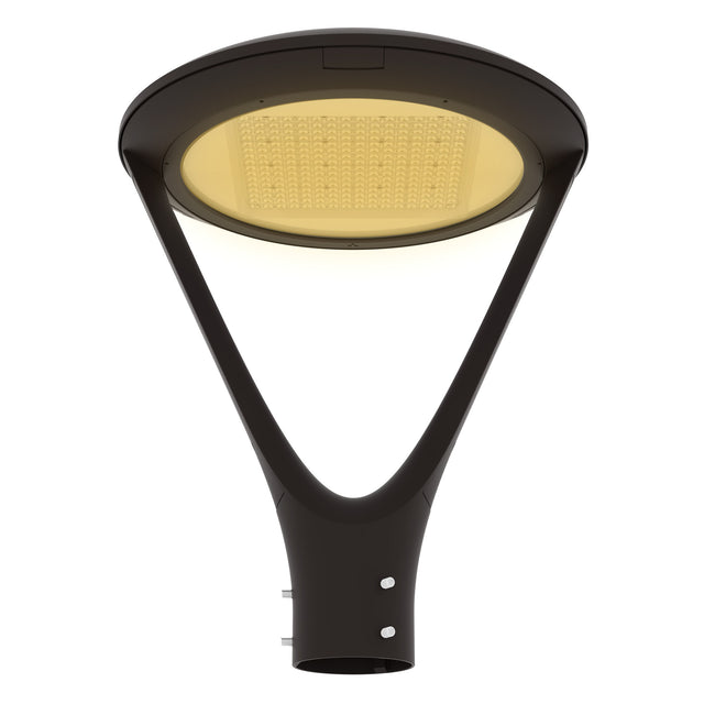 LED post top light post mount installation