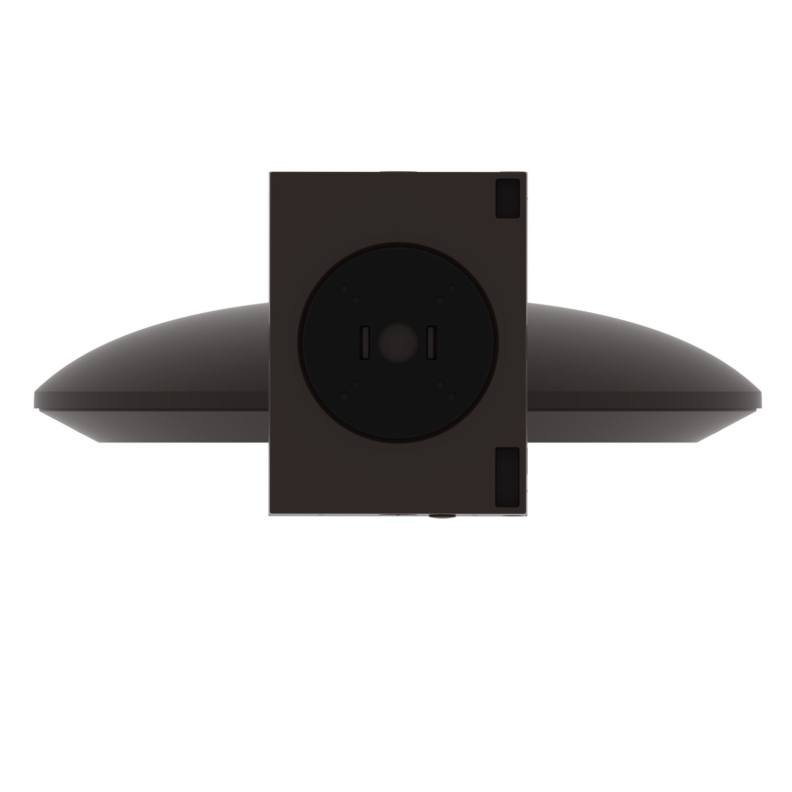 LED post top light wall mount back view