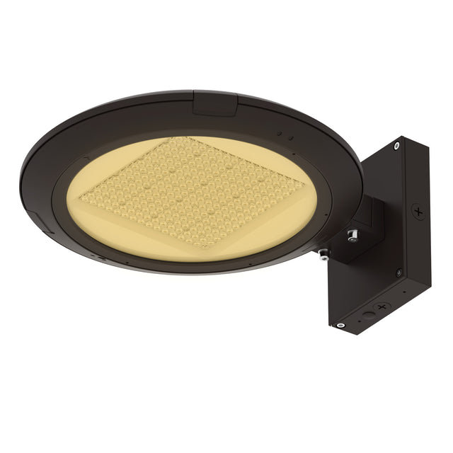 LED post top light wall mount installation