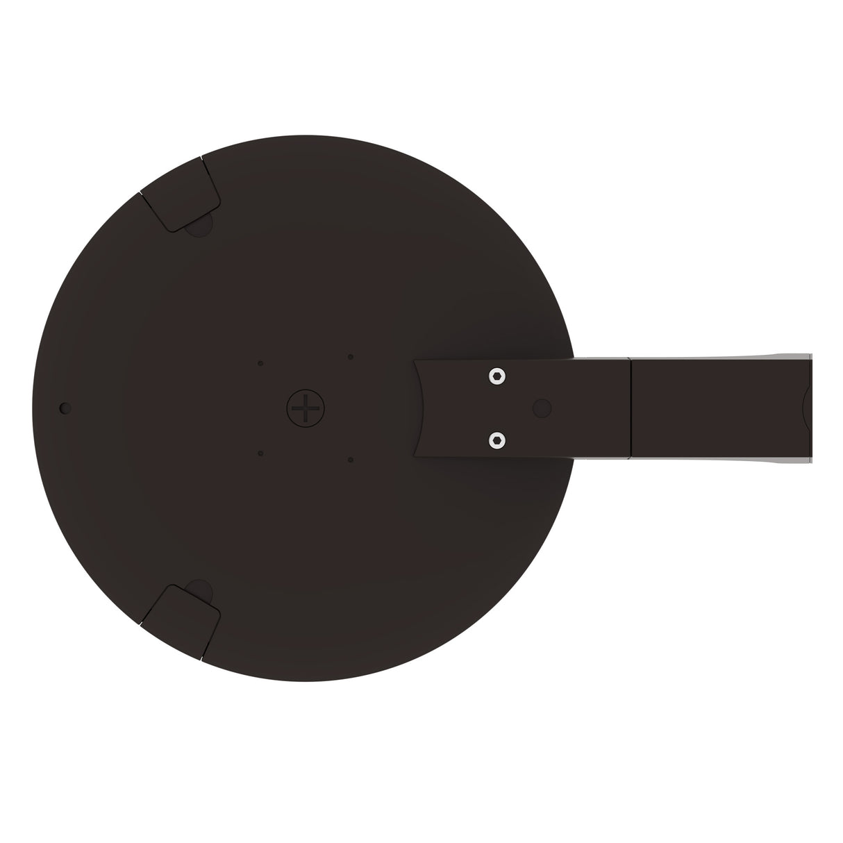 LED post top light pole mount rear view