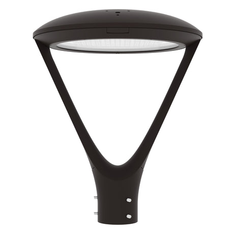 LED post top light post mount front view