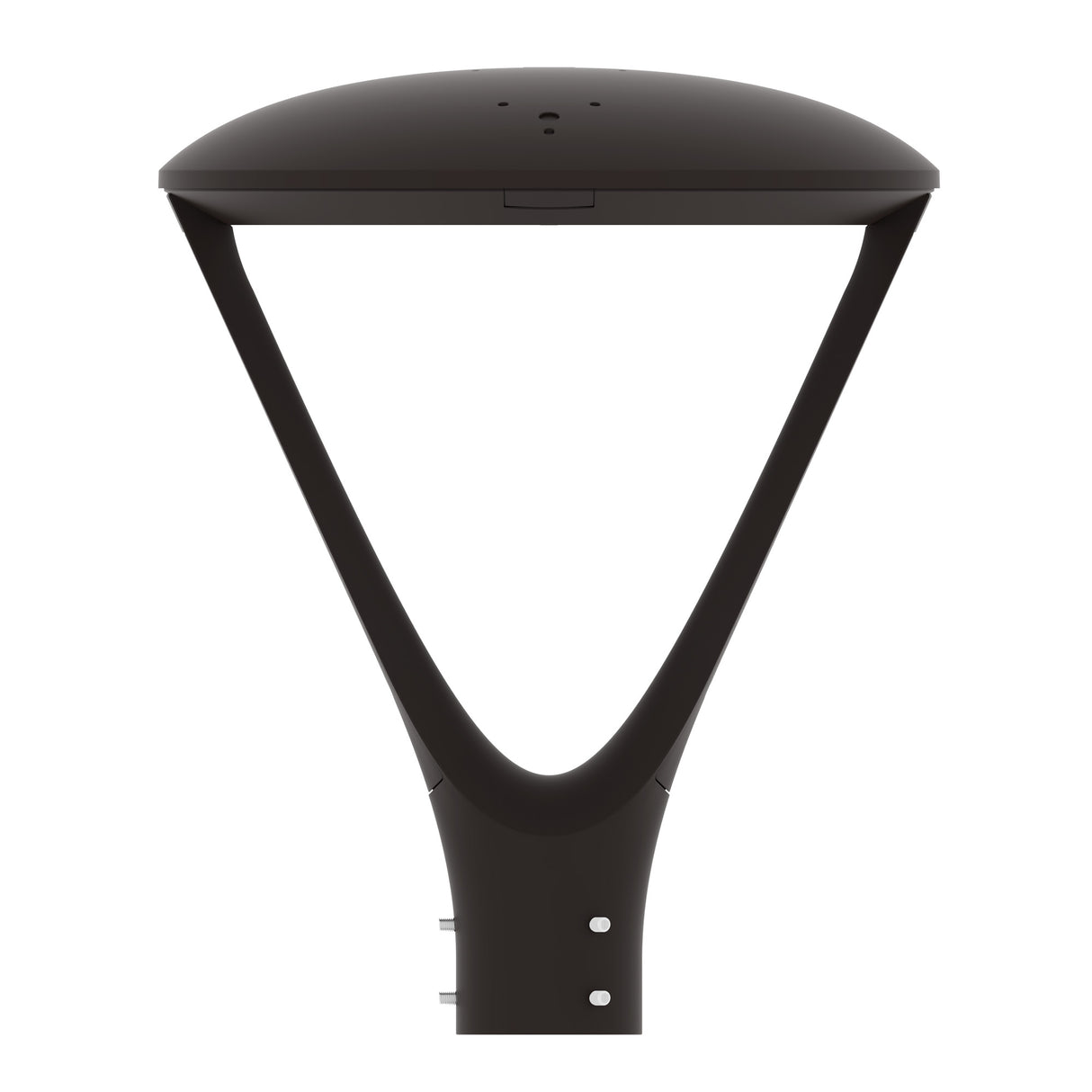 LED post top light post mount side view