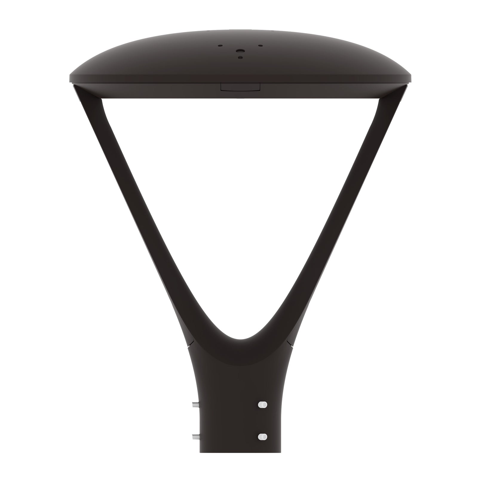 LED post top light post mount side view