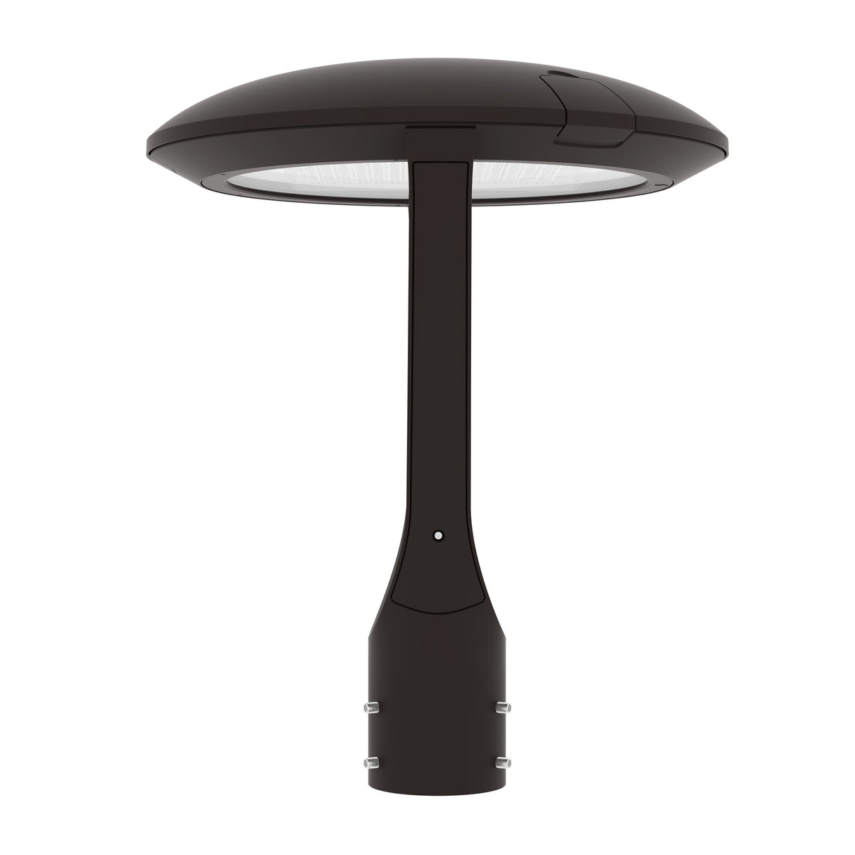 LED post top light post mount profile view