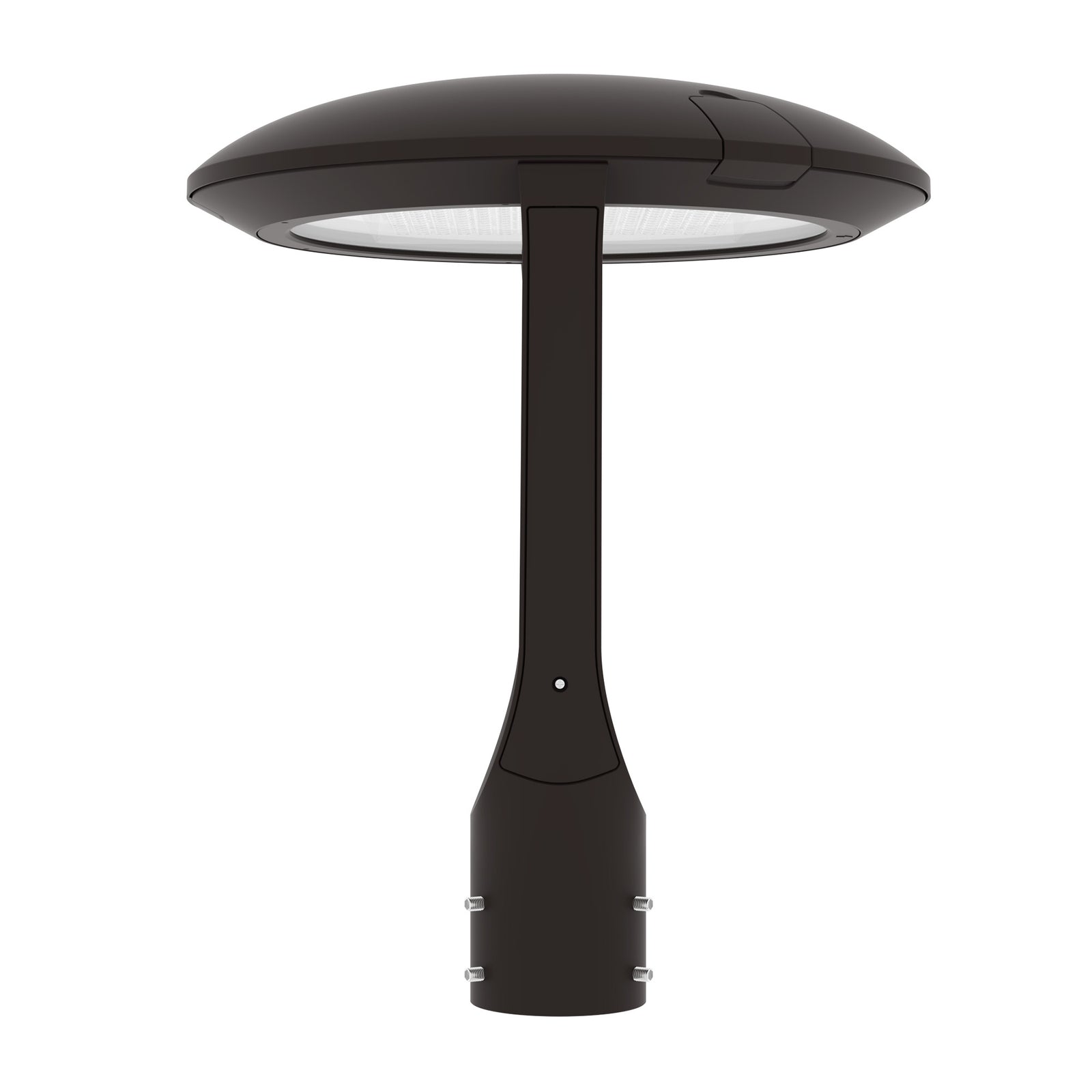 LED post top light post mount profile view