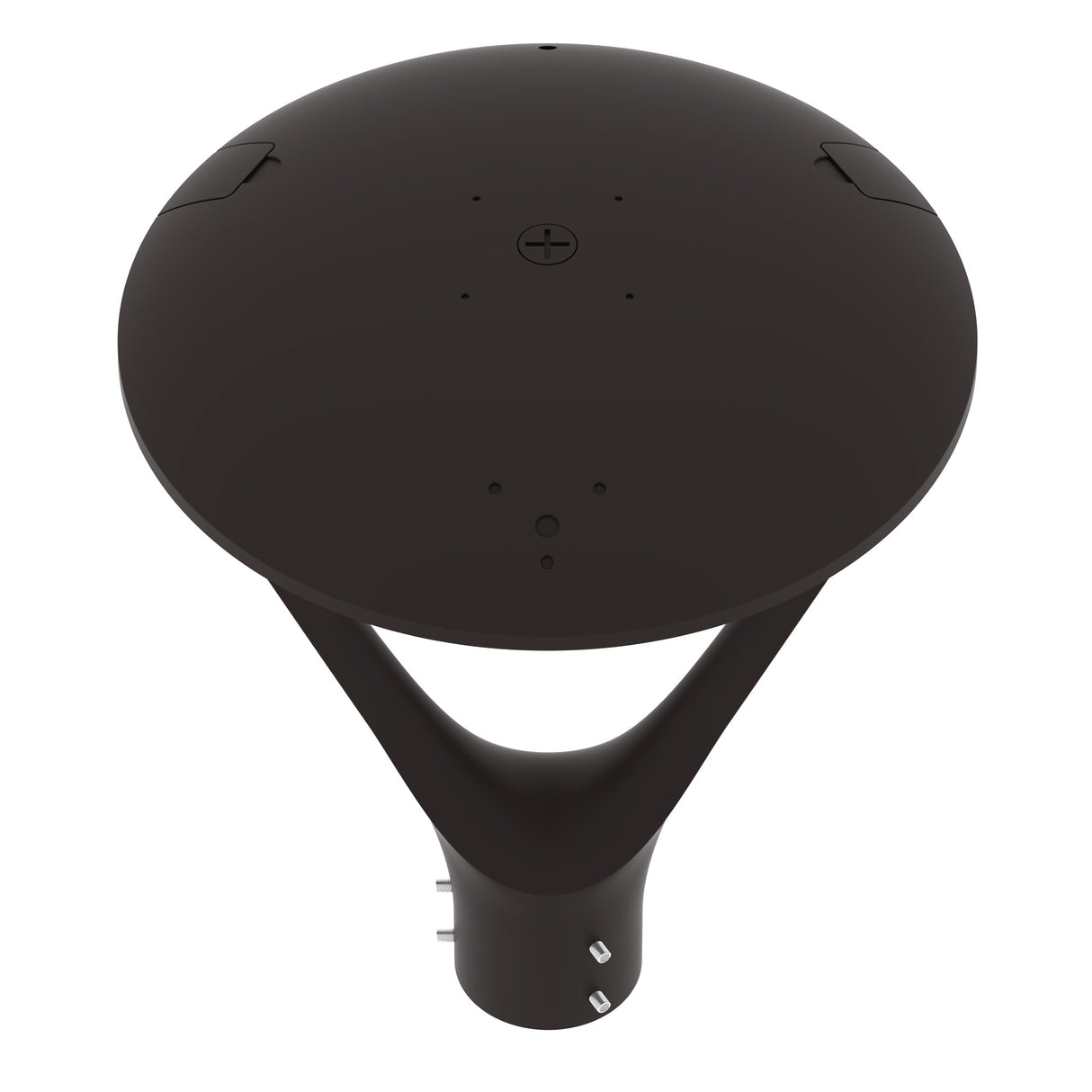 LED post top light post mount rear view
