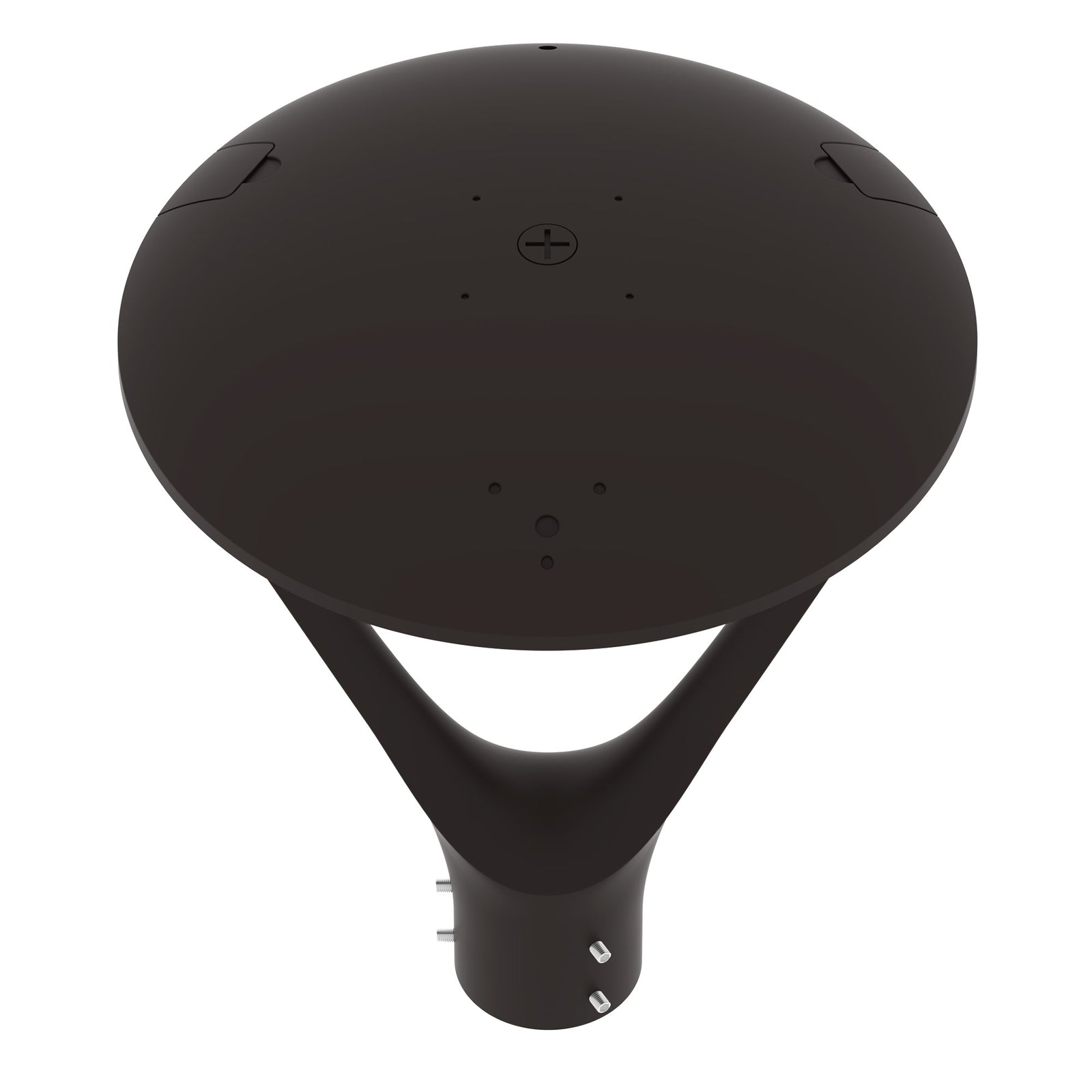 LED post top light post mount rear view