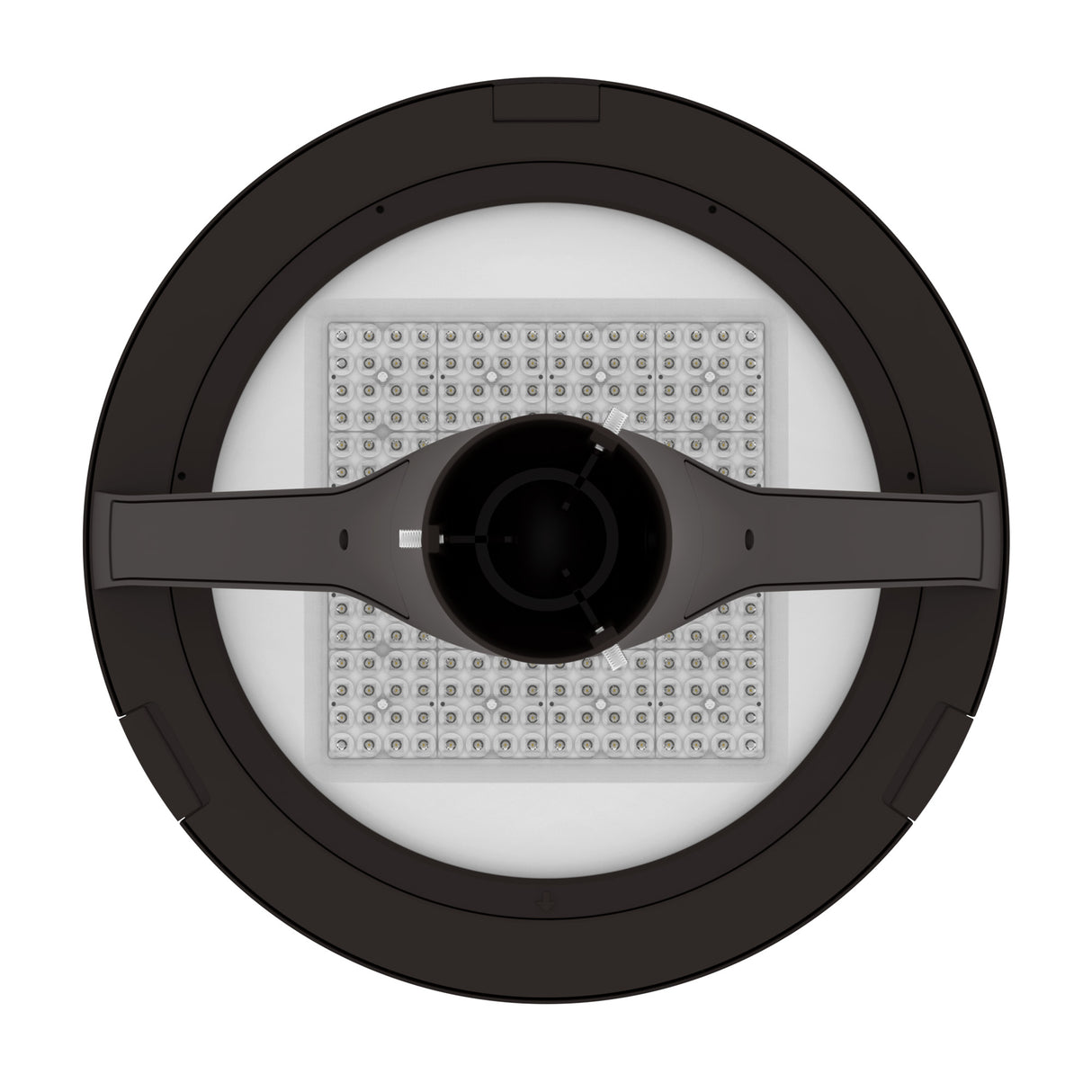LED post top light post mount bottom view