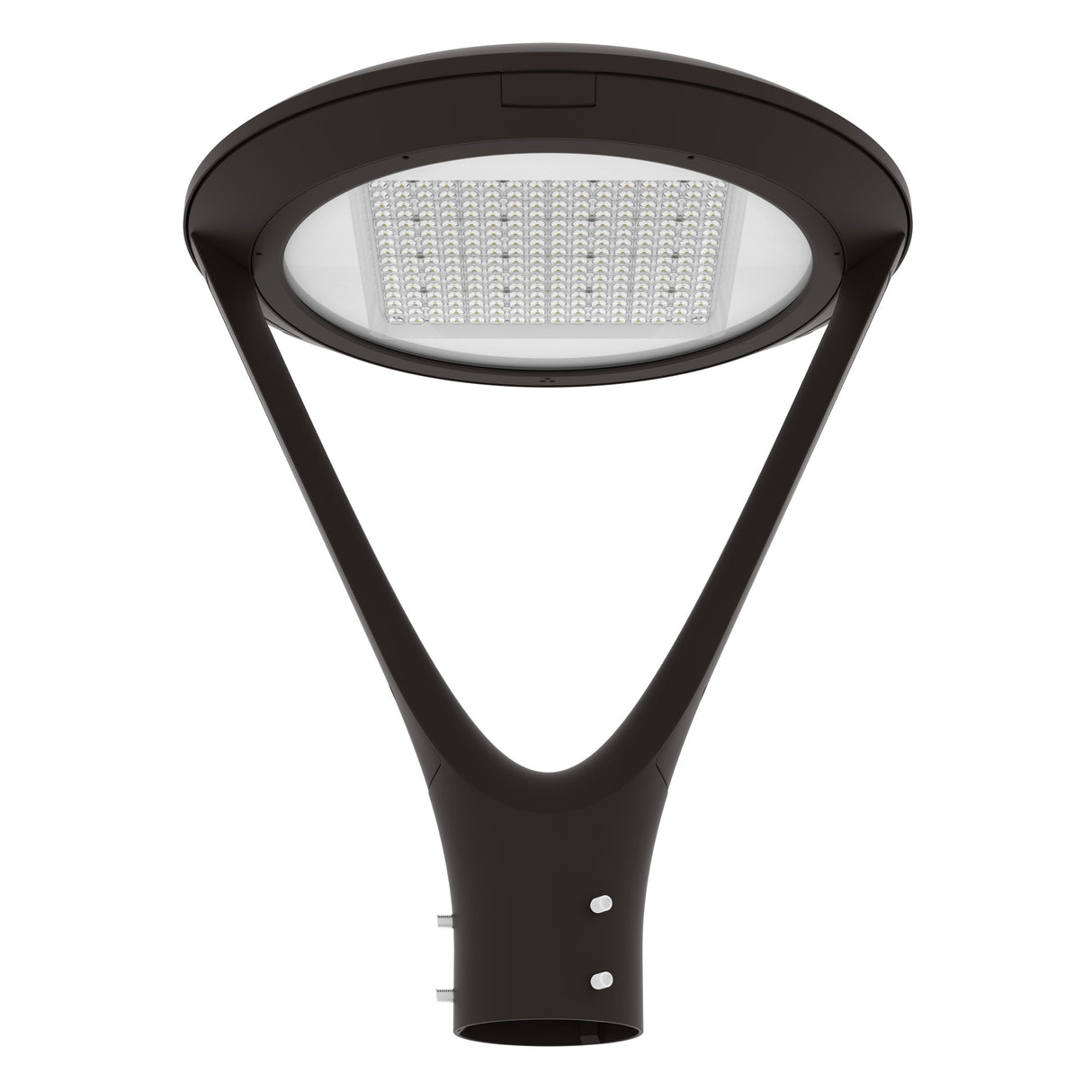 LED post top light post mount installation