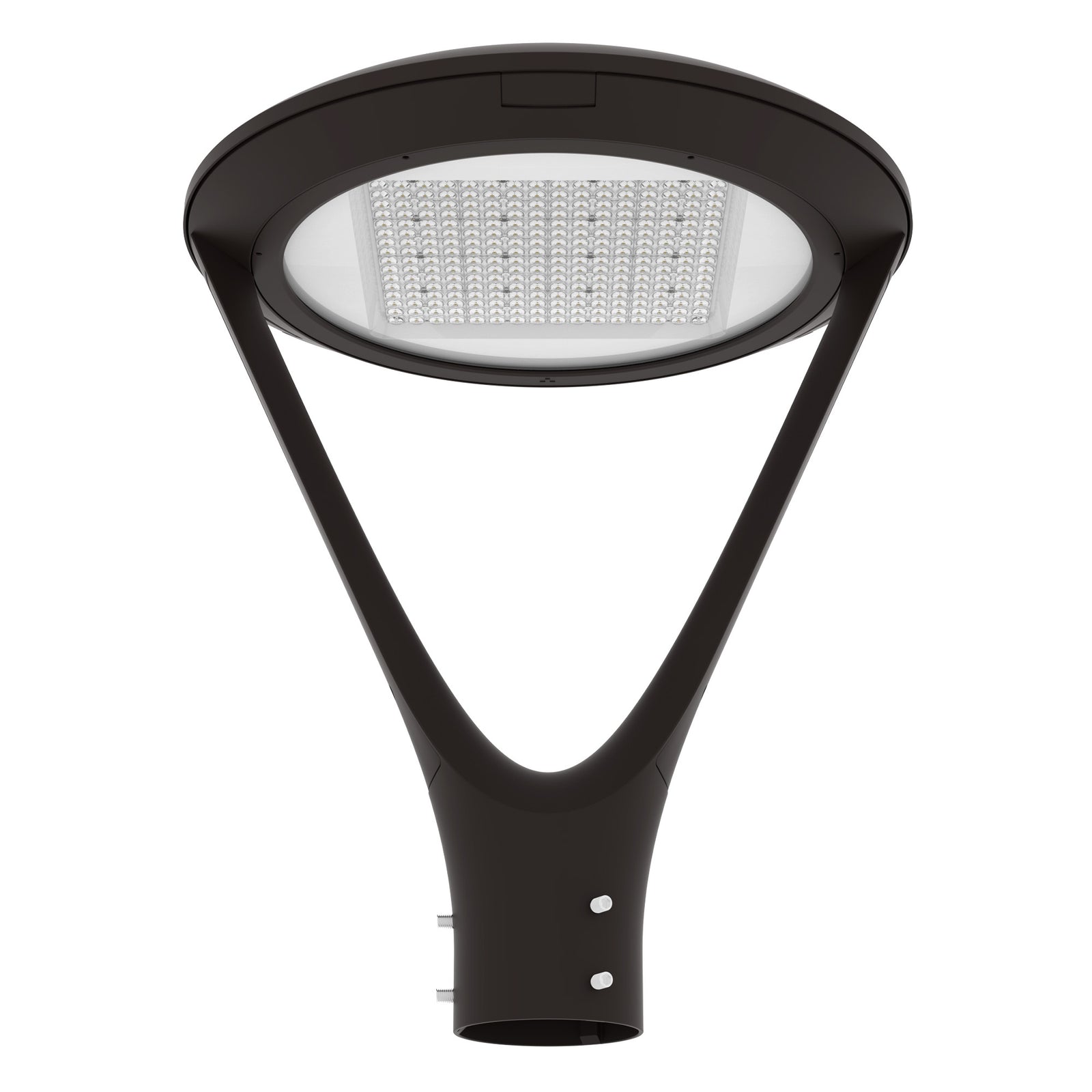 LED post top light post mount installation