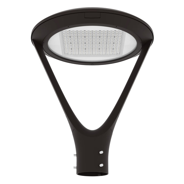 LED post top light post mount installation
