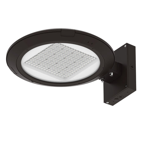 LED post top light wall mount installation