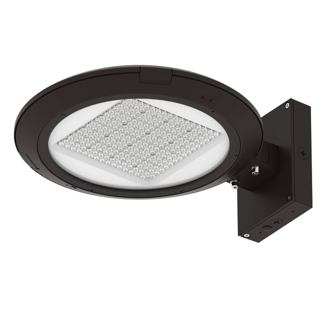 LED post top light wall mount installation